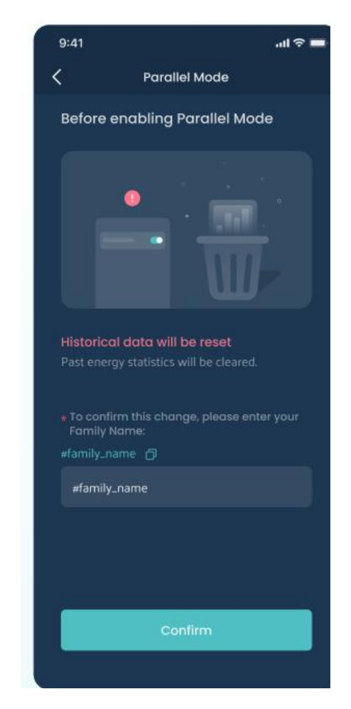 Varování, že historická data budou resetována