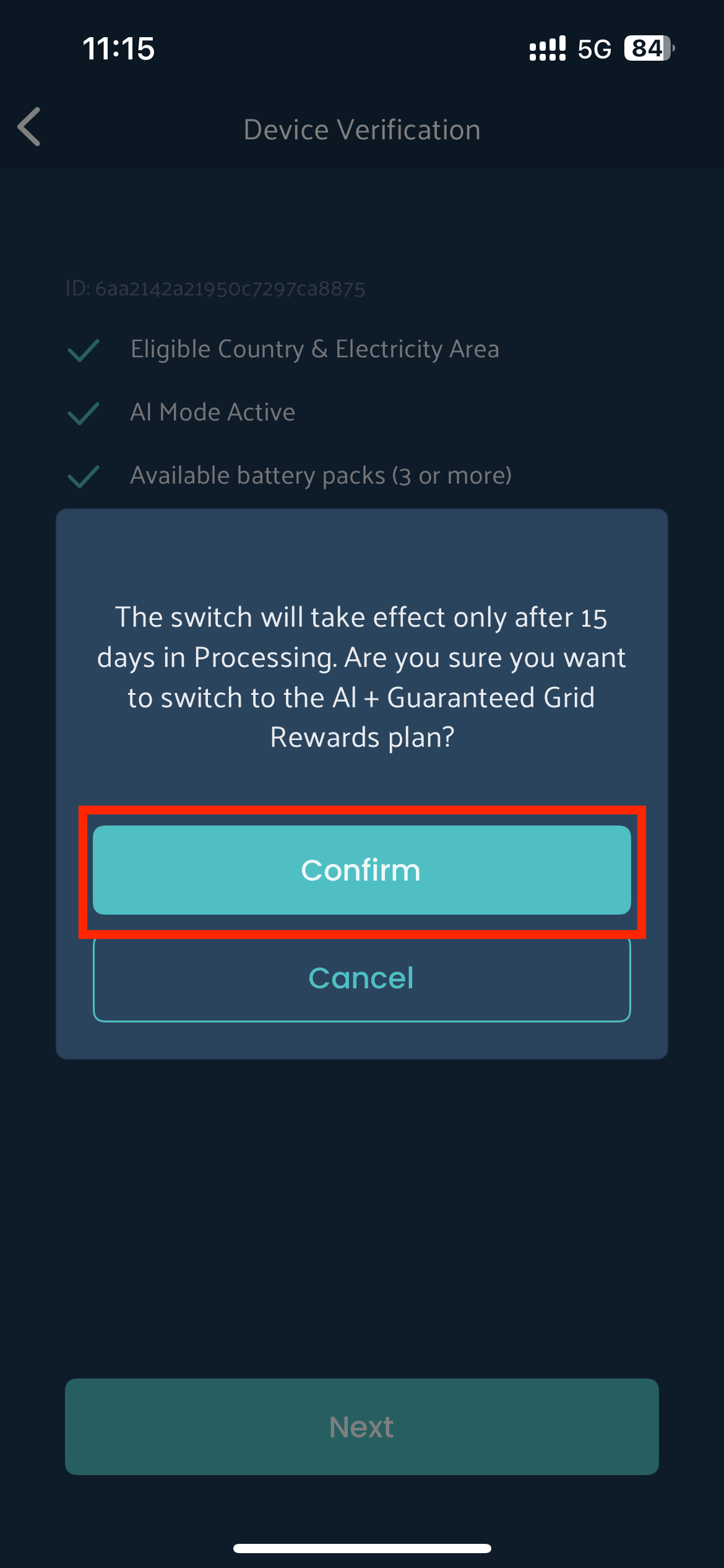 Step 4: Confirm the switch
